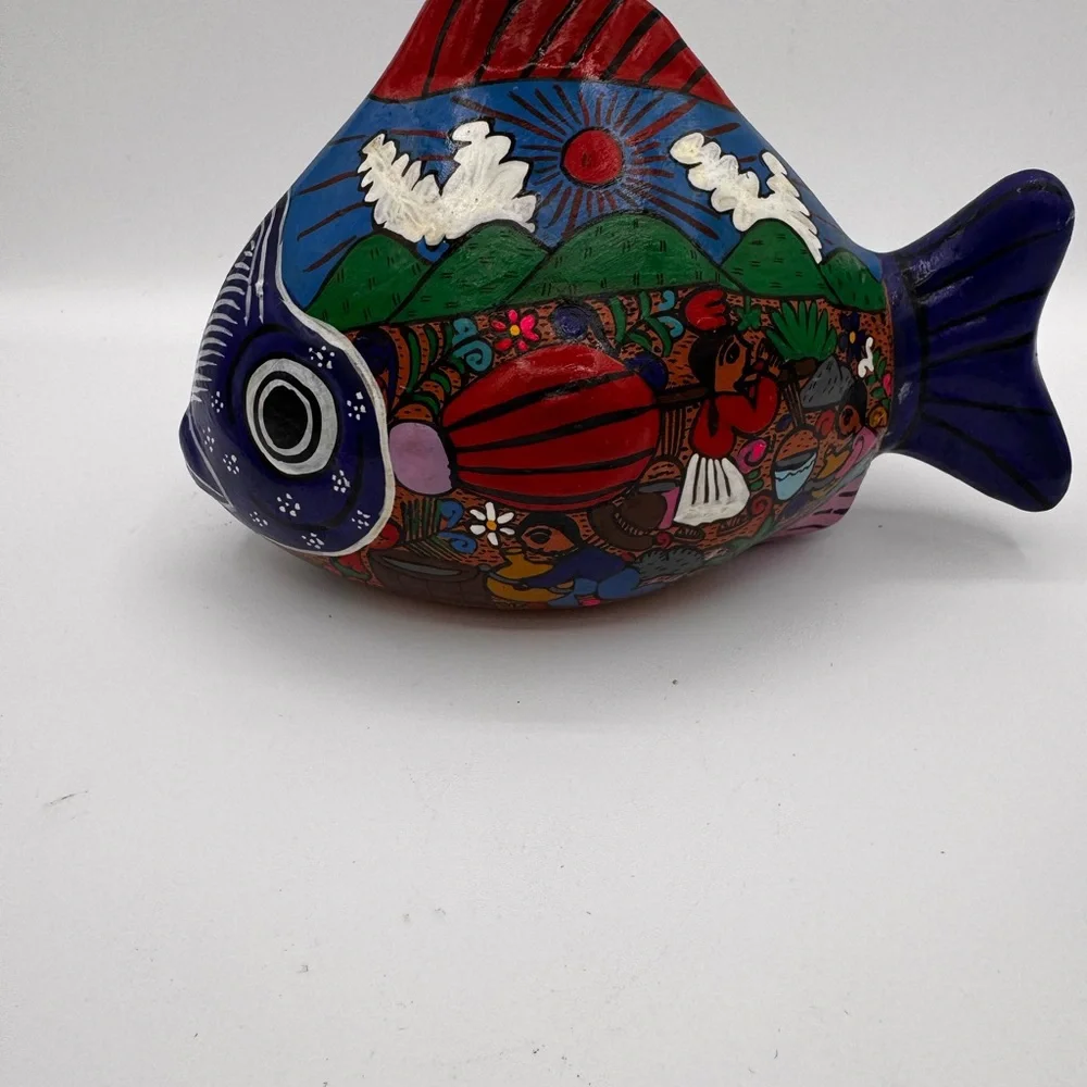 Colorful Ceramic Fish Decor